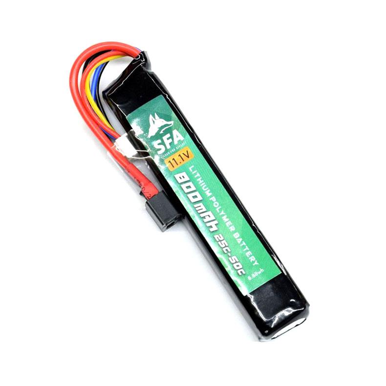 SFA Li-PO 11.1V 800mAh 25C-50C ショートスリムタイプ T字コネクタ T
