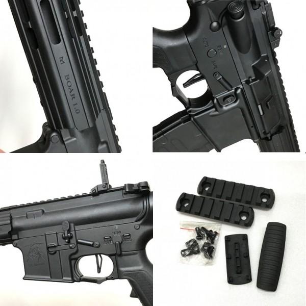 APS ブローバック電動ガン M4オリジナルカスタム 13インチ M-LOK SPYDER スパイダー BK 18歳以上対象 送料無料！ 宮川ゴム製HOPチャンバーパッキンに交換済み！｜mimiy｜02