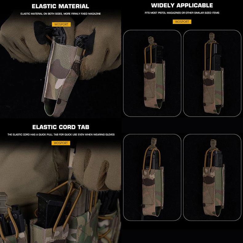 HSGIタイプ エラスティック ピストル マガジンポーチ ハンドガン