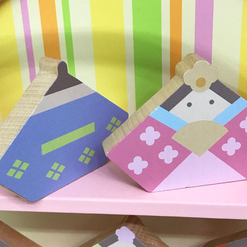 積み木のお雛様 flute HINA フルートのひな人形 五人飾り 雛人形