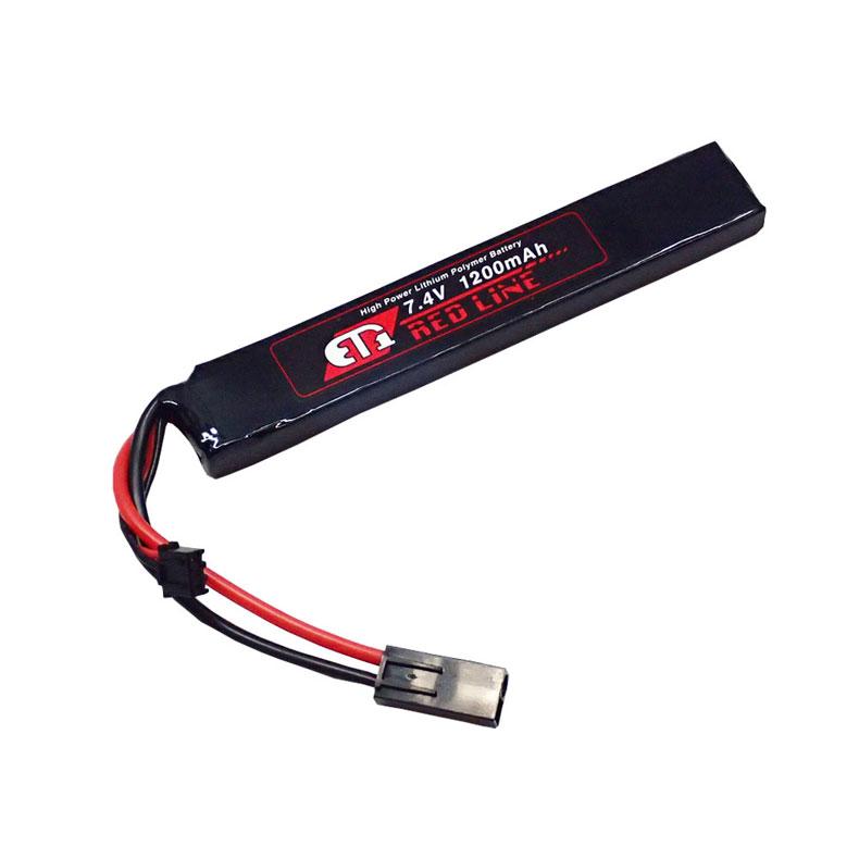 ET1 レッドライン LiPo 7.4V 1200mAh スティックタイプ 一部加工で
