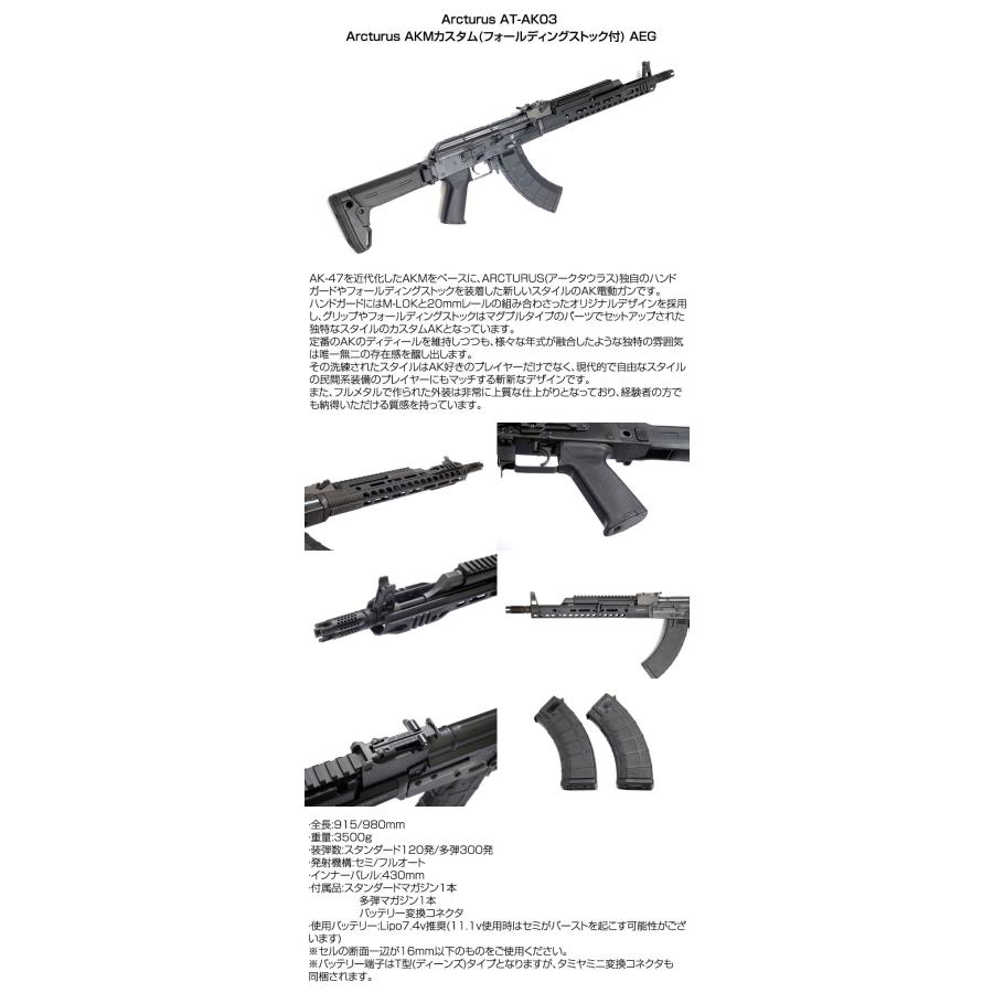 ARCTURUS アークタウラス AKMカスタム フォールディングストック付 