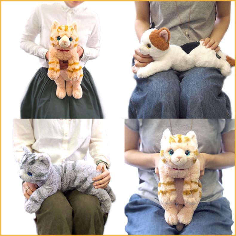 ひざねこ 猫のぬいぐるみ おひざのうえでなでなでねこちゃん