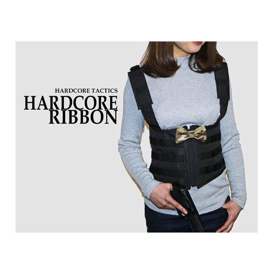 HARDCORE TACTICS HARDCORE RIBBON(BOW)Velcro Patches RED ベルクロパッチ ハードコア ...