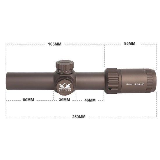 Red Win Optics Kuiper 1.2-6 X 24 IR ショートスコープ 実銃対応 送料