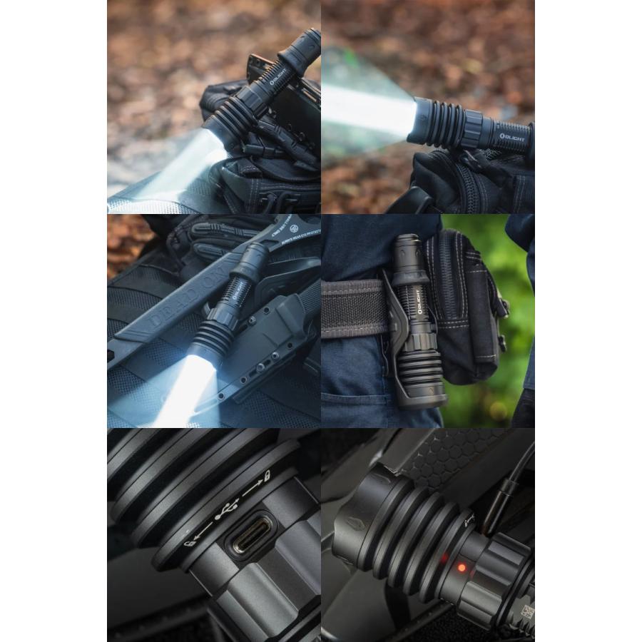 Warrior X 4 USB-C MCC充電式フラッシュライト ホルスター付き Warrior X 4 MCCとType-C充電を兼ね備えたタクティカルライト