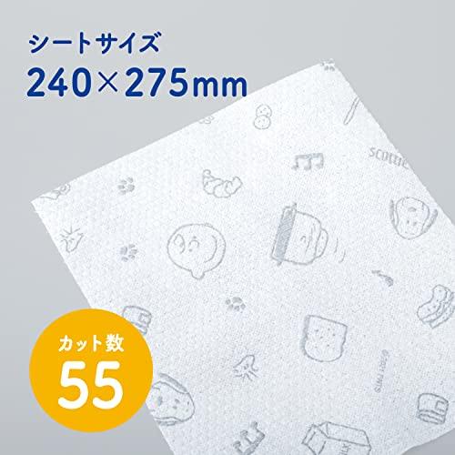 スコッティ ファイン 洗って使えるペーパータオル スヌーピー柄付き 55カット 1ロール｜mimomamo｜02