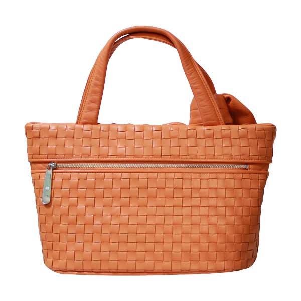 トート レディース 　ラグジュアリー　オレンジ　馬皮 メッシュ リボン 日本製 Mimalux |  | 01