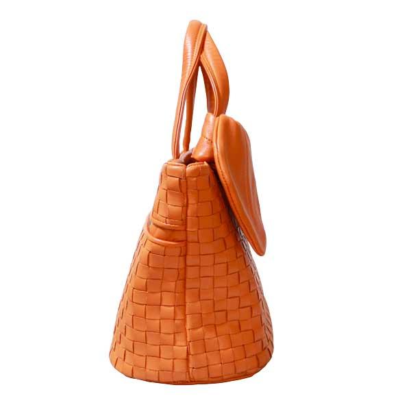 トート レディース 　ラグジュアリー　オレンジ　馬皮 メッシュ リボン 日本製 Mimalux |  | 03