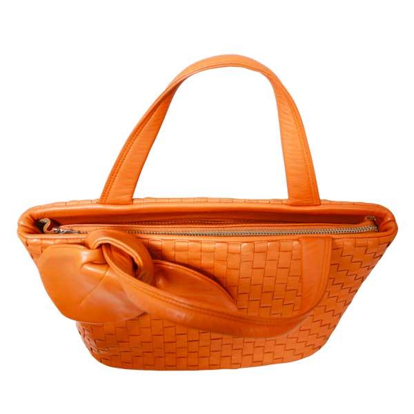 トート レディース 　ラグジュアリー　オレンジ　馬皮 メッシュ リボン 日本製 Mimalux |  | 04