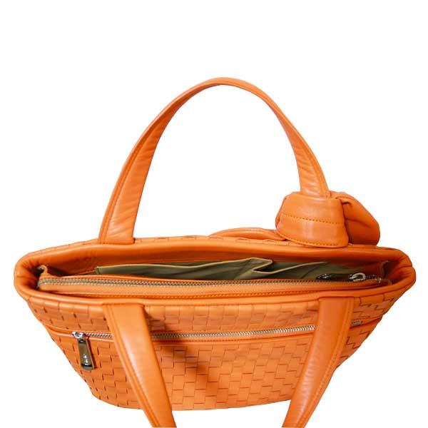 トート レディース 　ラグジュアリー　オレンジ　馬皮 メッシュ リボン 日本製 Mimalux |  | 05