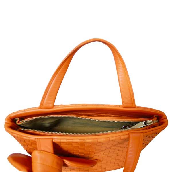 トート レディース 　ラグジュアリー　オレンジ　馬皮 メッシュ リボン 日本製 Mimalux |  | 07