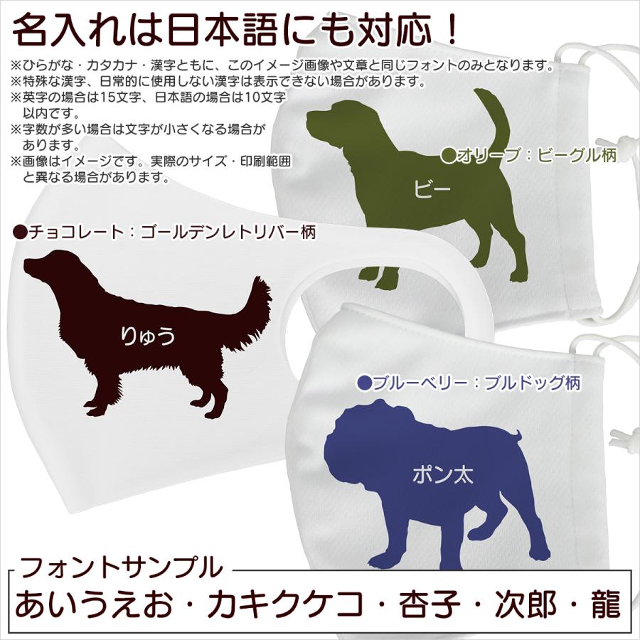 マスク 犬 犬柄 犬種パターン8 名入れ 子供用 の 小さいサイズ から  