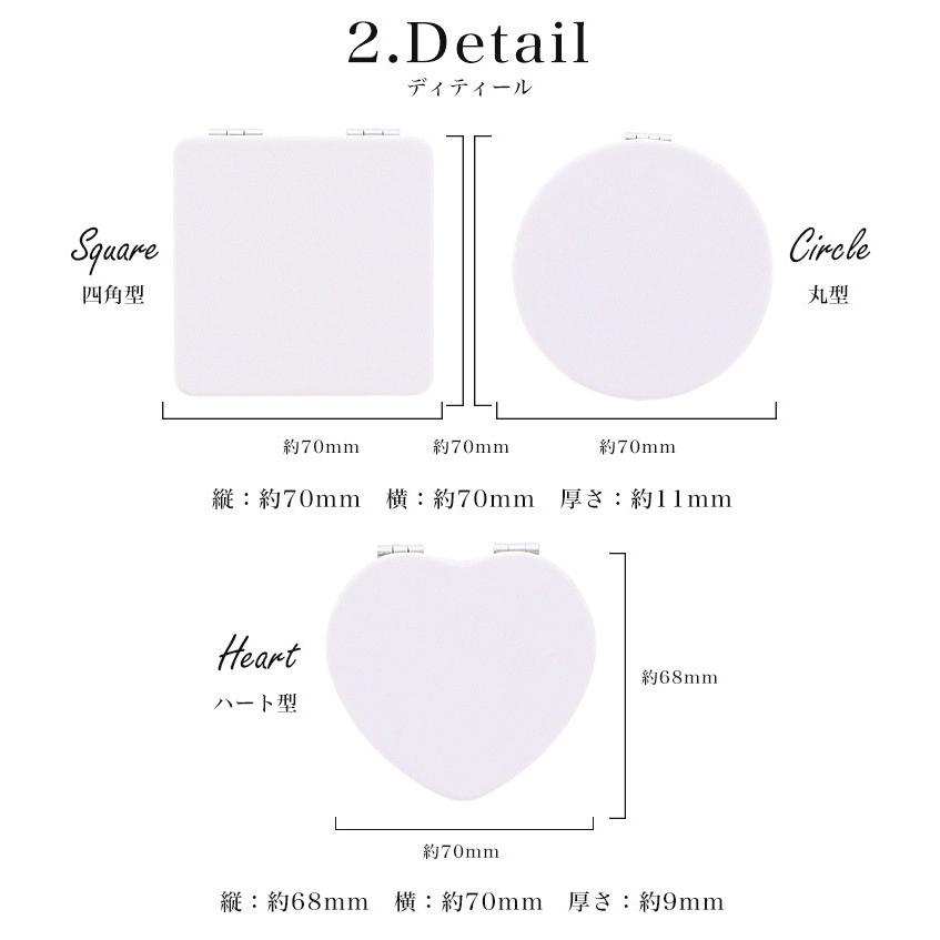 名入れ対応可) コンパクトミラー イニシャル アルファベット ミニ鏡