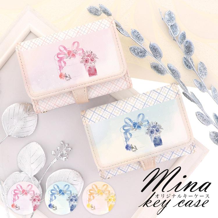 キーケース レディース 大人 かわいい 6連キーリング カードポケット 日本製 日本