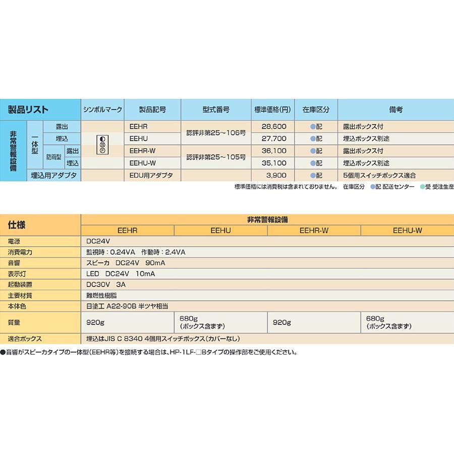 NITTAN 非常警報用 埋込用アダプタ EDU-ADP ニッタン製 自動火災報知