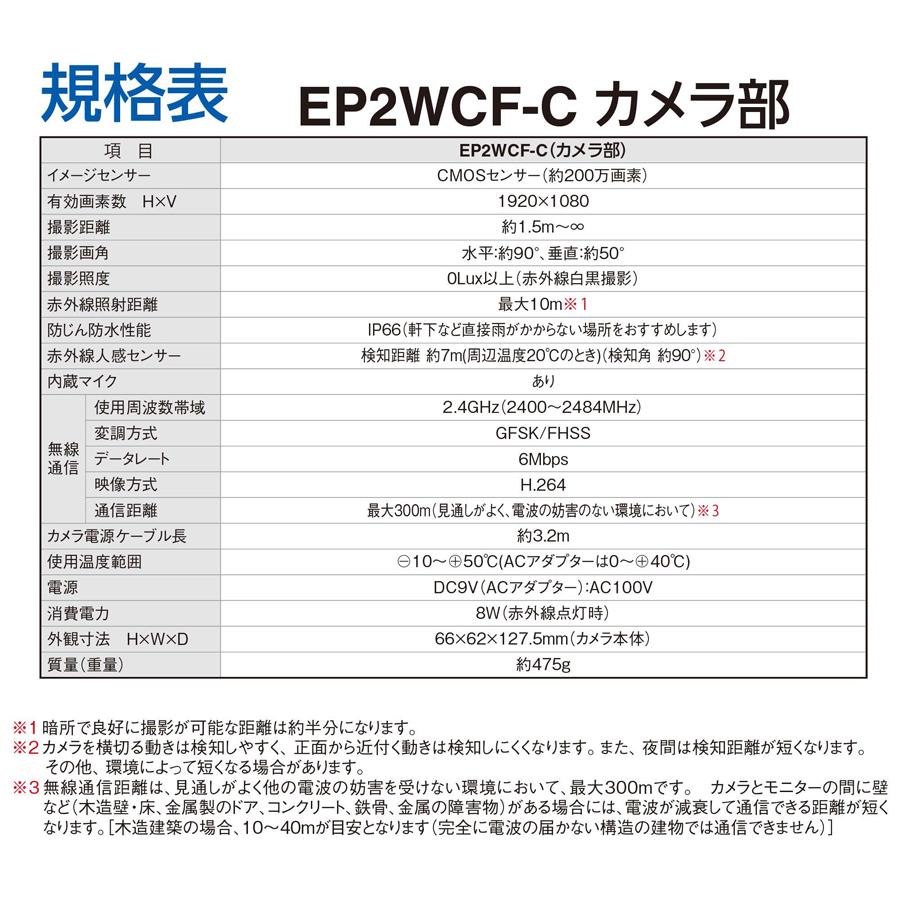 防犯カメラ モニター＆ ワイヤレスフルHDカメラセット用増設カメラ