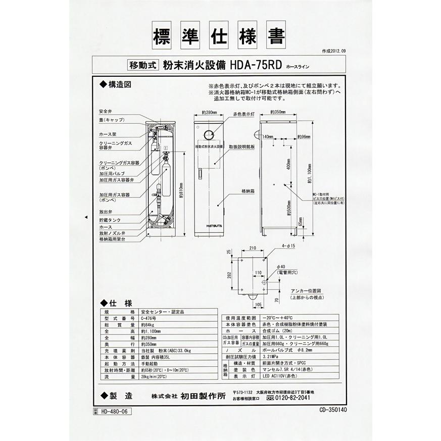 HATSUTA（ハツタ） HDA-75RD(MSCP-75B)用 BOXのみ 初田製作所製【移動