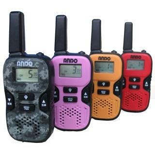 ポケットトランシーバー2個セット T17-042LY-2P ANDO製【避難生活用品