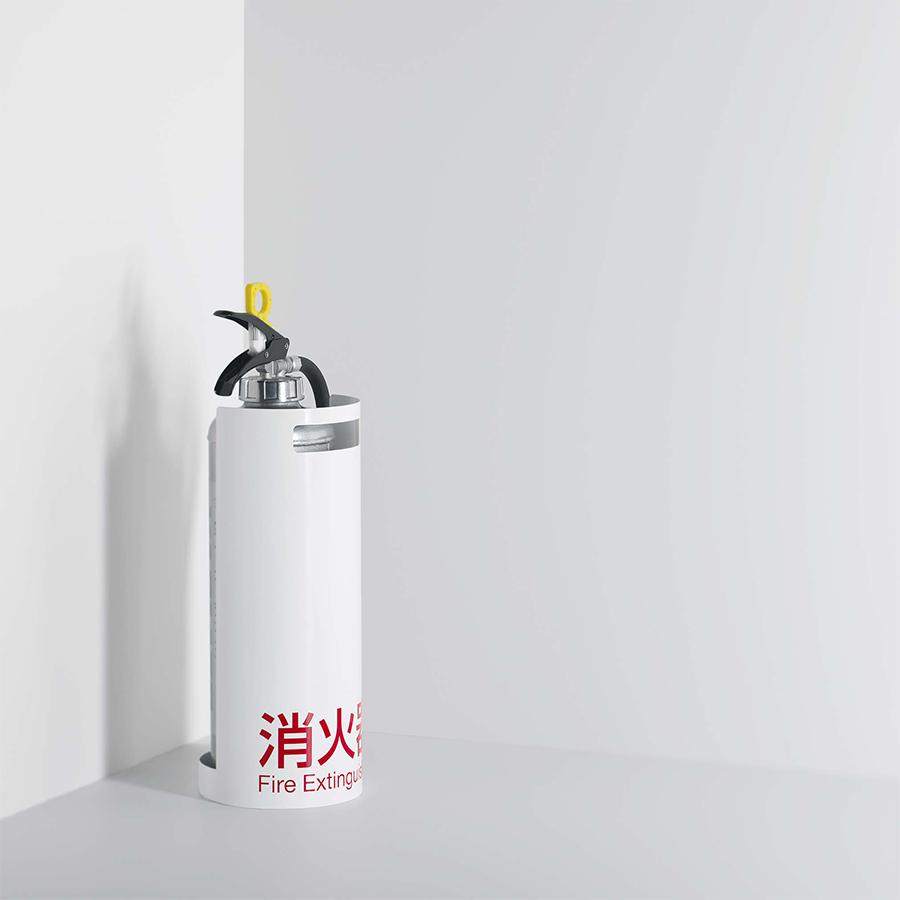 消火器収納ケース UFB-3F-2900H スチール ホワイト シルバー ブラック