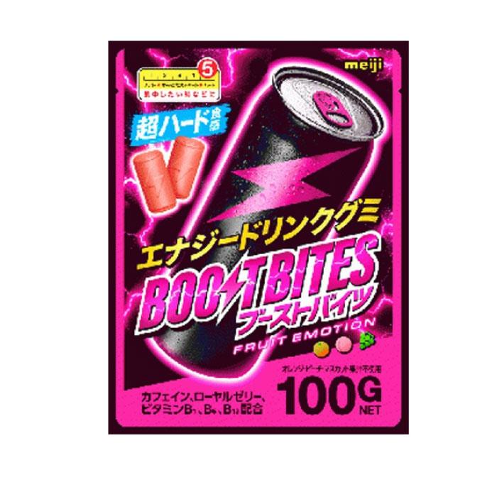 明治エナジードリンクグミ　ブーストバイツ　フルーツエモーション 1ケース72袋分 明治ブーストバイツフルーツエモーション100g 袋 T-4902777212173 グミ