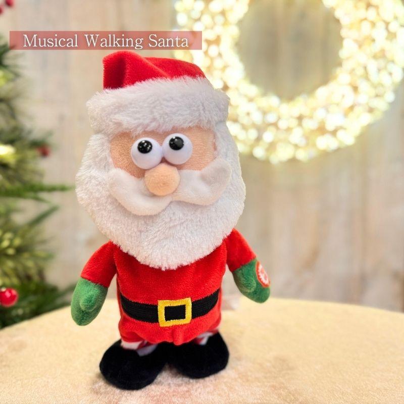 ミュージックに合わせて前進！目が飛び出すサンタクロース｜コミカルで