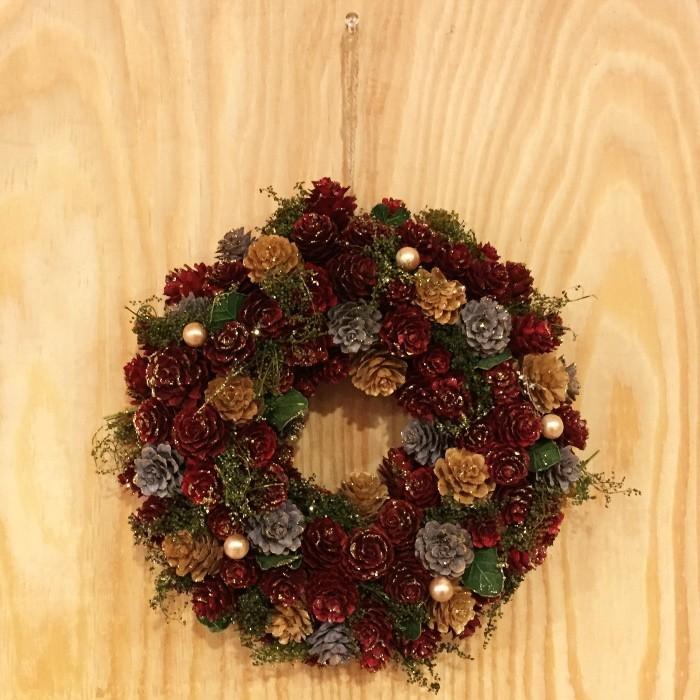 クリスマスリース 24cmナチュラルデコリース Da Color And Seasons 通販 Yahoo ショッピング