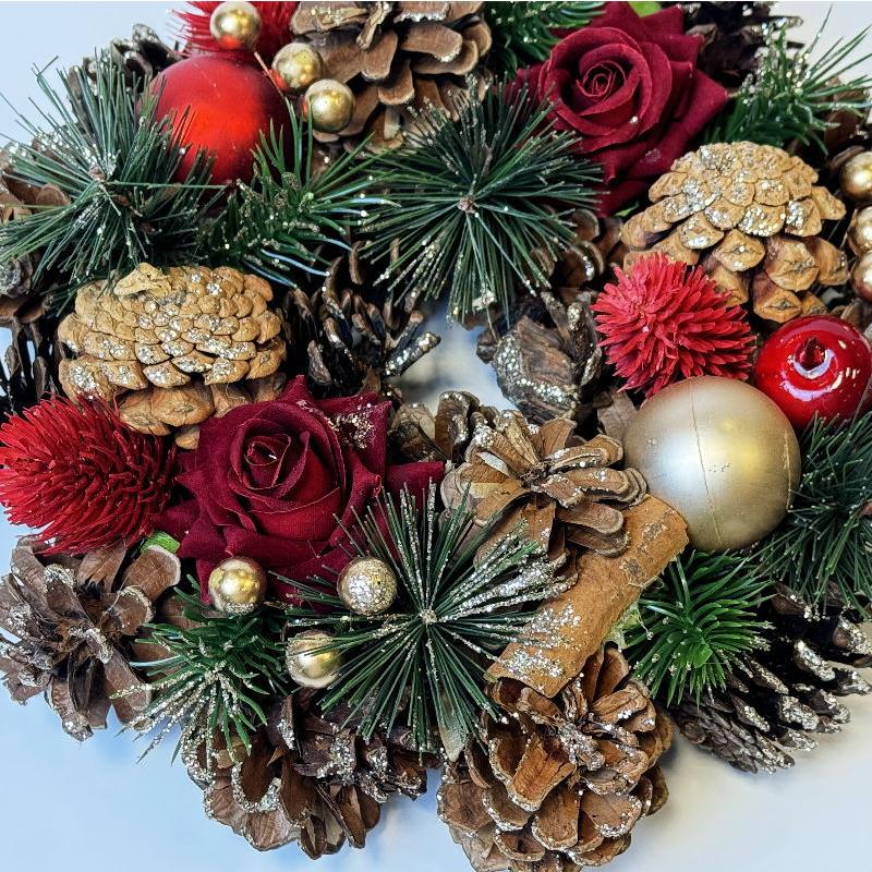 クリスマスリース 24cmナチュラルリース : Color and Seasons