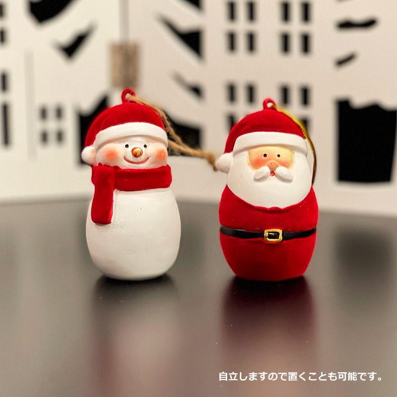 クリスマスオーナメント 6.5cmサンタ・スノーマンオーナメント