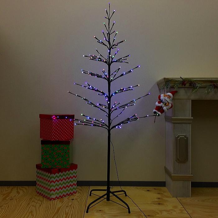 LED クリスマスツリー　150cm ゴールド　ブラック　ツリー クリスマスツリー ブランチLEDライトツリー150cm ブラック 点滅