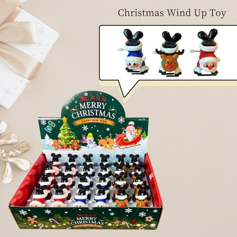 クリスマス ゼンマイおもちゃ｜逆立ち歩きサンタ・スノーマン