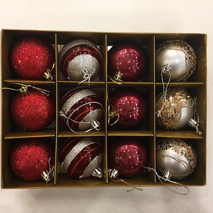 クリスマスボールオーナメント 55mmプラスチックボールセット