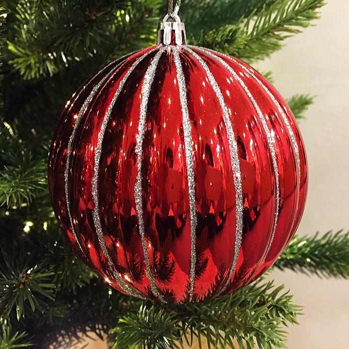 クリスマスボールオーナメント 100mmプラスチックボールセット
