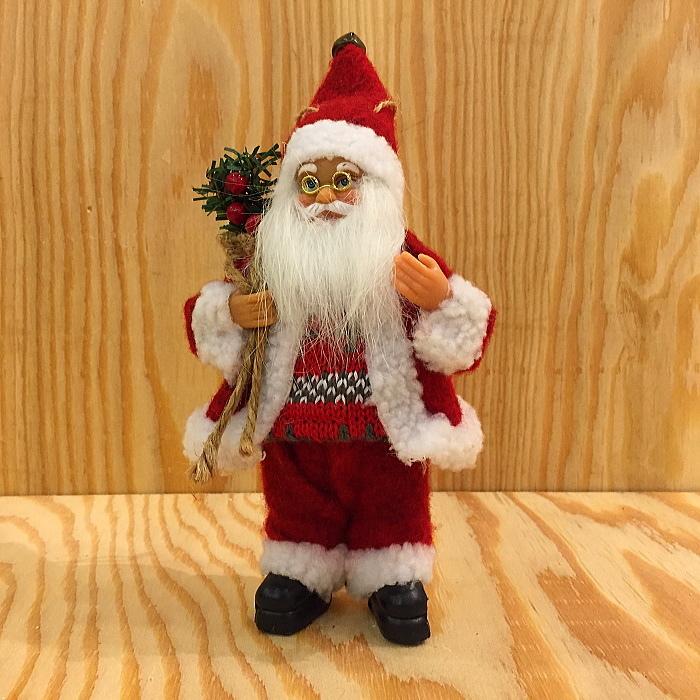 クリスマス置物 21cmサンタオーナメント レッドorグレーいずれかお