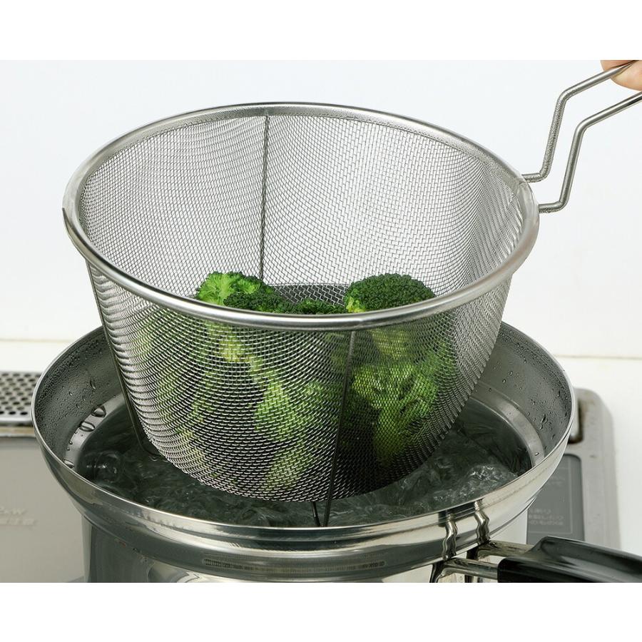 ちっちざる 四季彩 ザル付き片手鍋 18cm ガラス蓋付き IH対応(100V・200V