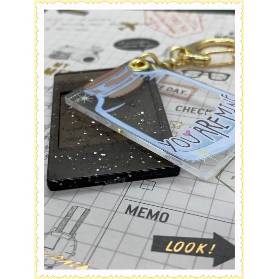 ピクフレキーホルダー・YOU ARE MINE/写真入れ フレーム プリクラ