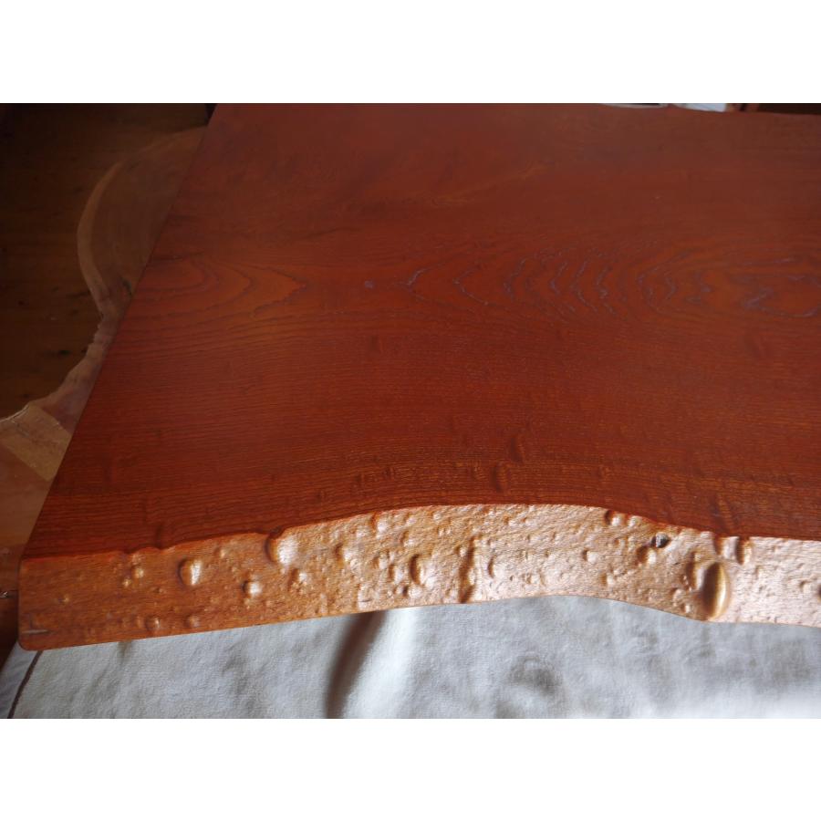 ケヤキ無垢一枚板 座卓 国産 無垢 銘木 ケヤキ 拭き漆仕上げ 玉