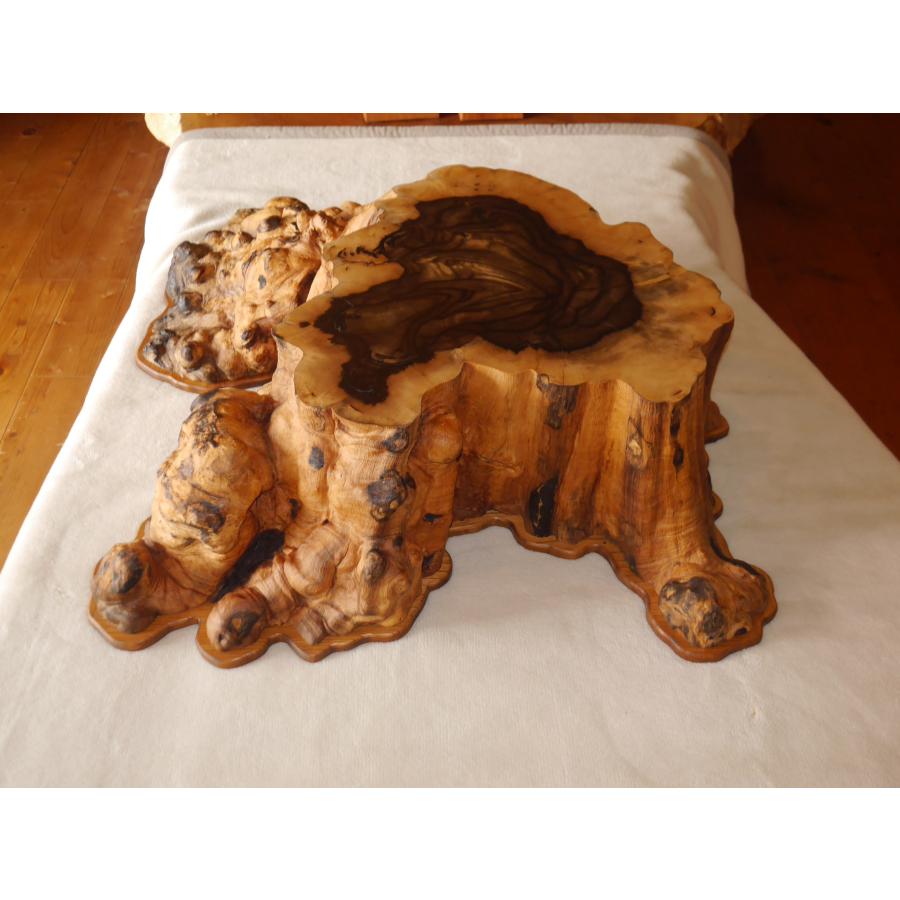 黒柿飾り台 銘木 国産 コブ 木の宝石 木製 黒柿 花台 玄関