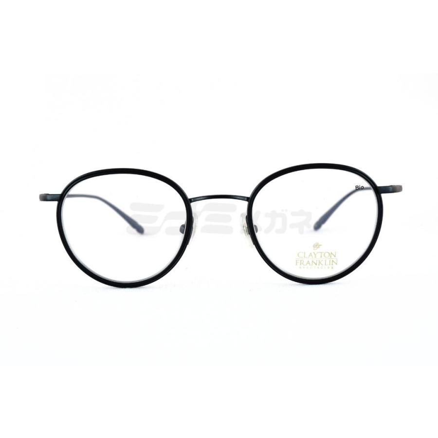 CLAYTON FRANKLIN セル巻き メガネ 606 MBK/MBK ボストン 芸能人