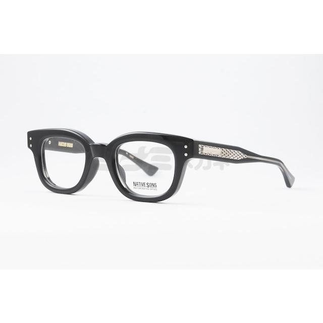 NATIVE SONS メガネ Connolly Col.Black PL-066E ウェリントン 芯張り
