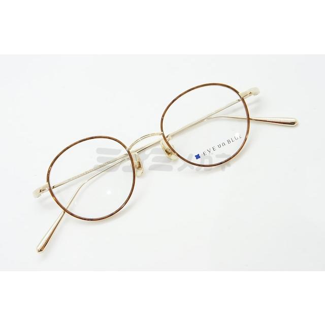 EVE un BLUE メガネ GARDEN DAISY Col.Chestnut Brown ボストン 丸