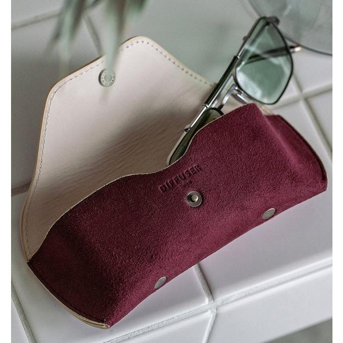 DIFFUSER 牛革 セミハード メガネケース TECH SUEDE EYEWEAR CASE