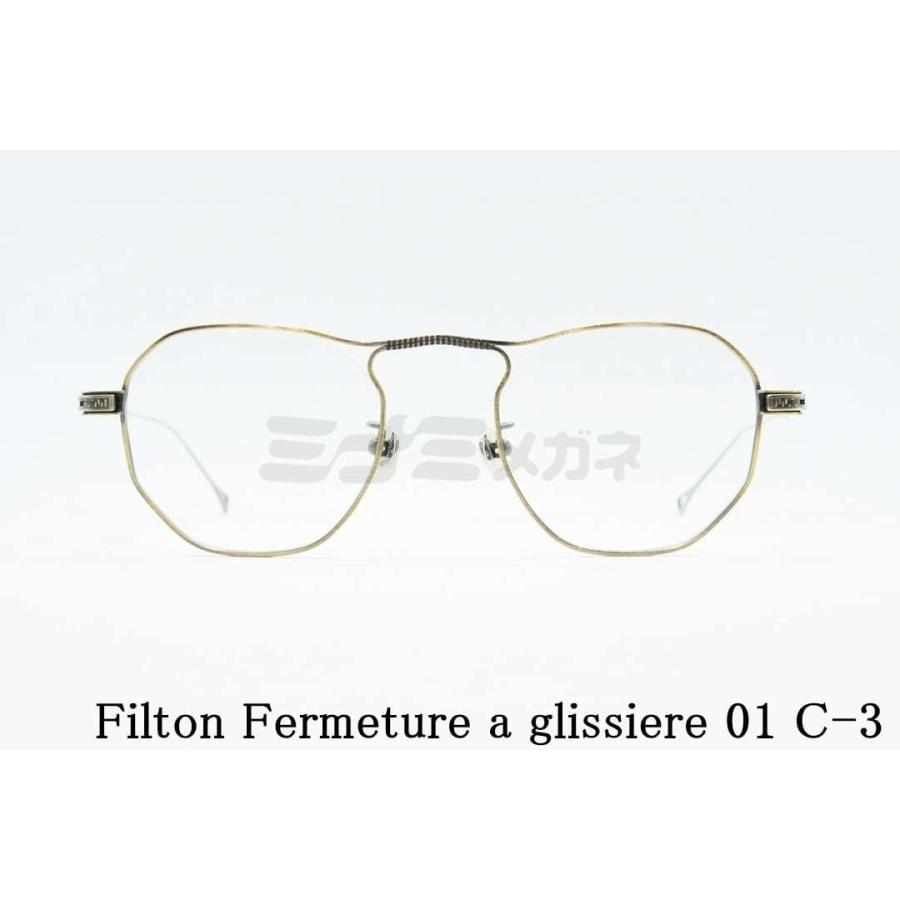 Filton メガネ Fermeture a glissiere 01 C-3 丸メガネ クラシカル