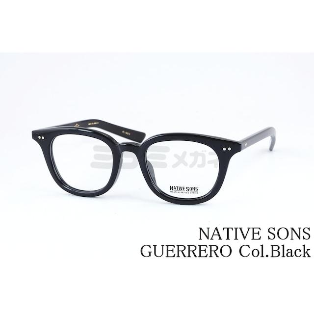 NATIVE SONS メガネ GUERRERO Col.Black PL-042E 46サイズ 48サイズ
