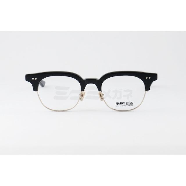 美品 NATIVE SONS Guerrero CMB 47 ブラック NATIVE SONS メガネ GUERRERO CMB Col.Black PM-025E 47サイズ 49
