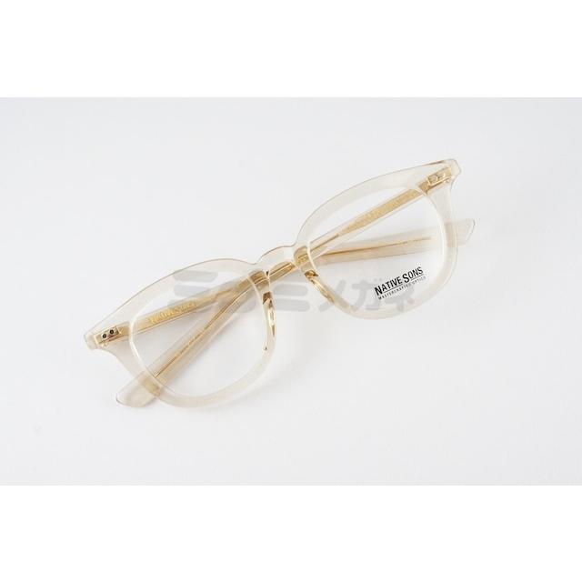 NATIVE SONS クリア メガネ GUERRERO Col.Honey Mauve PL-042U 46