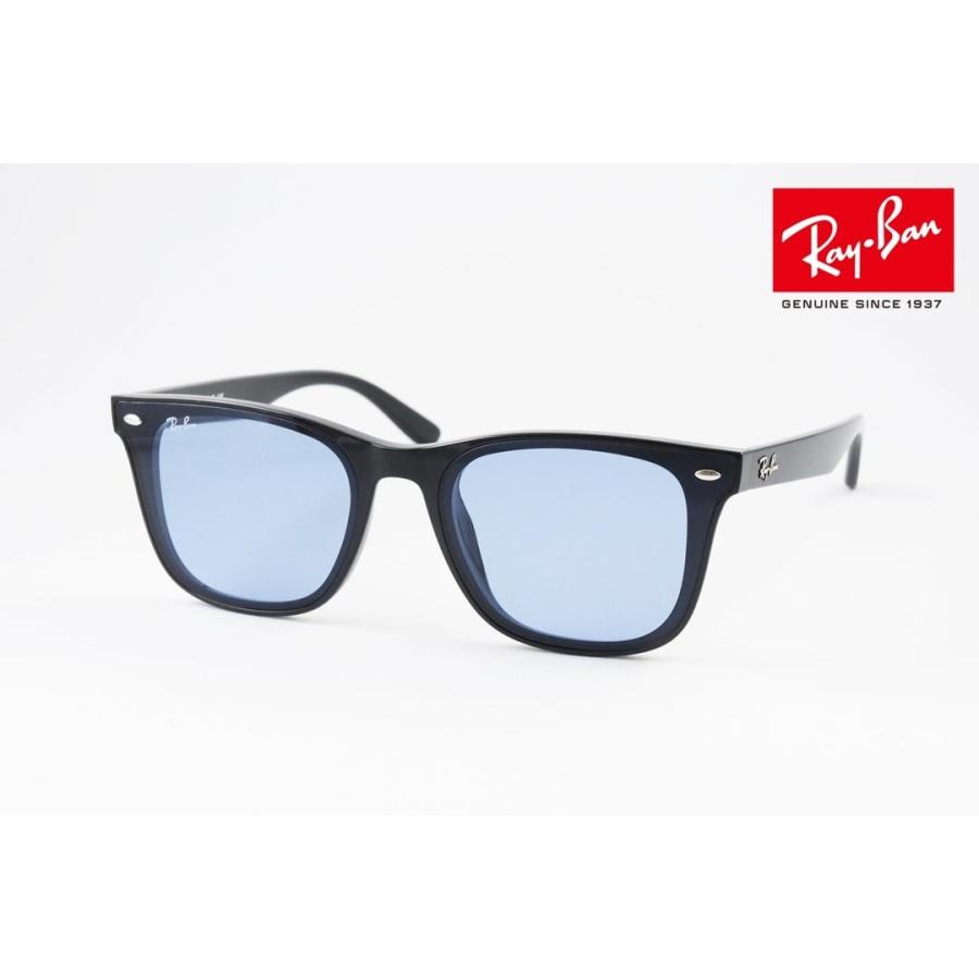 Ray-Ban サングラス RB4391D 601/80 ウェリントン ブラック ブルー 