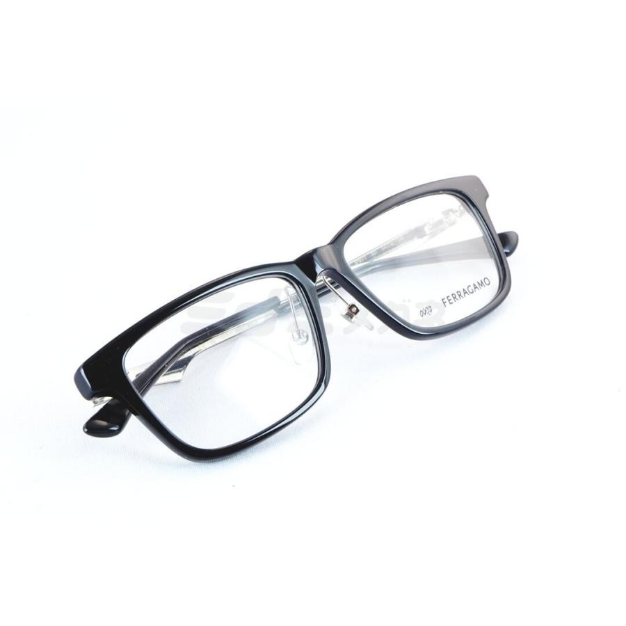 999.9×Ferragamo メガネ SF9017 001 コラボ アジアンフィット スクエア オシャレ フォーナインズ フェラガモ 高級 鯖江 眼鏡 日本 製 正規品の画像