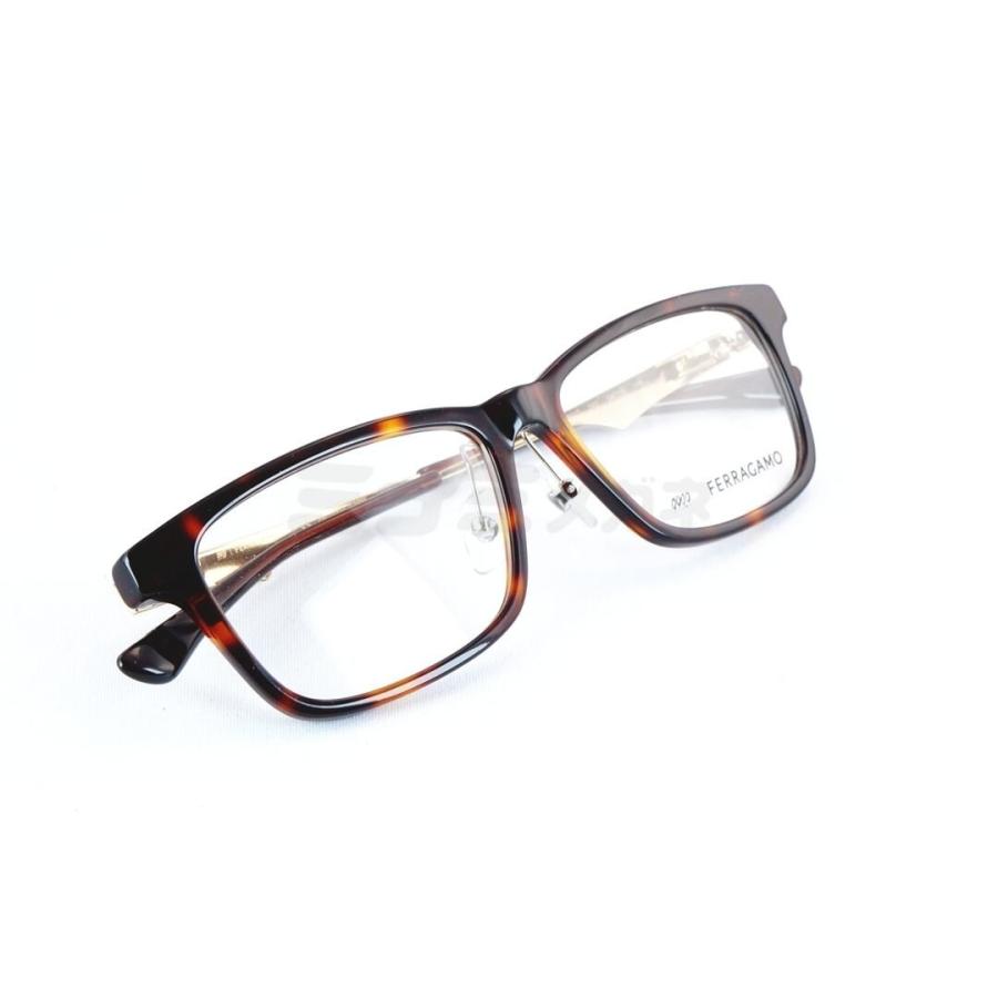 999.9×Ferragamo メガネ SF9017 242 コラボ アジアンフィット スクエア オシャレ フォーナインズ フェラガモ 高級 鯖江 眼鏡 日本 製 正規品の画像