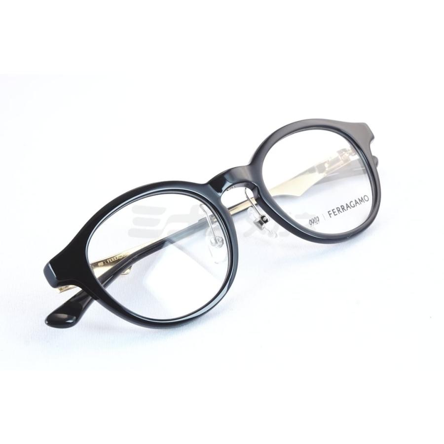 999.9（フォーナインズ） 999.9×Ferragamo メガネ SF9018 001 コラボ